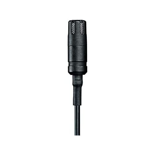  Shure MVL Omnidirectional Condenser Lavalier Microphone [1/8 (3.5mm)] + Windscreen, Tie-Clip, Mount and Carrying Pouch, Black