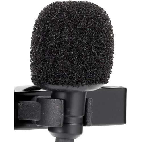  Shure MVL Omnidirectional Condenser Lavalier Microphone [1/8 (3.5mm)] + Windscreen, Tie-Clip, Mount and Carrying Pouch, Black