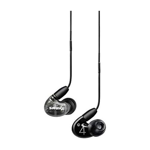  Shure AONIC 4 Wired Sound Isolating Earbuds, Detailed Sound, Dual-Driver Hybrid, Secure in-Ear Fit, Detachable Cable, Durable Quality, Compatible with Apple & Android Devices - Bla