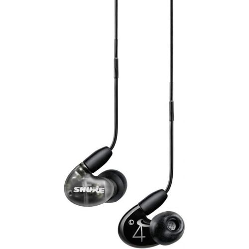  Shure AONIC 4 Wired Sound Isolating Earbuds, Detailed Sound, Dual-Driver Hybrid, Secure in-Ear Fit, Detachable Cable, Durable Quality, Compatible with Apple & Android Devices - Bla