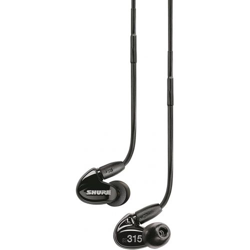  Shure SE315-K Sound Isolating Earphones with Single High Definition MicroDriver and Tuned BassPort