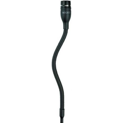  Shure MX202B/N Mini-condenser Overhead Microphone with cable, in-line preamp, stand adapter, and No Cartridge (Black)