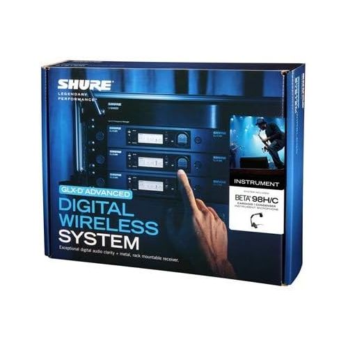  Shure GLXD14R/B98-Z2 Instrument Wireless Microphone System With Beta98H/C