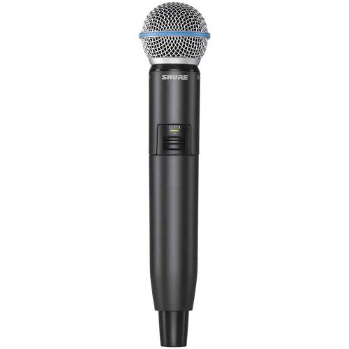  Shure GLXD24R/B58-Z2 Rechargeable Wireless System with BETA58A Vocal Microphone, Half Rack