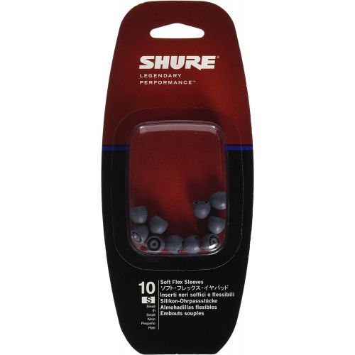  Shure EASFX1-10S Small Soft Flex Sleeves for SE115, SE315, SE425 and SE535 Earphones (Black)