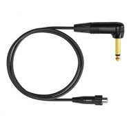 Shure WA307 3’ Premium Guitar Cable, with Right Angle ¼ Inch Neutrik Connector