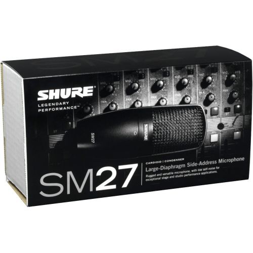  Shure SM27-SC cardioid Side-address Condenser includes V elveteen puch and Shock-mount