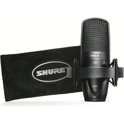  Shure SM27-SC cardioid Side-address Condenser includes V elveteen puch and Shock-mount