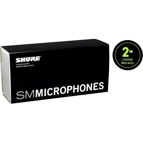  Shure SM48 Cardioid Dynamic Vocal Microphone with Shock-Mounted Cartridge, Steel Mesh Grille and IntegralPop Filter, A25D Mic Clip, Storage Bag, 3-pin XLR Connector, No Cable Inclu