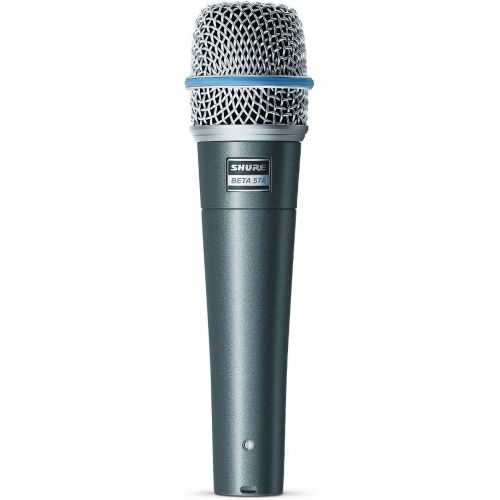  Shure BETA57A Super cardioid Dynamic Microphone with High Output Neodymium Element for Vocal/Instrument Applications, Silver