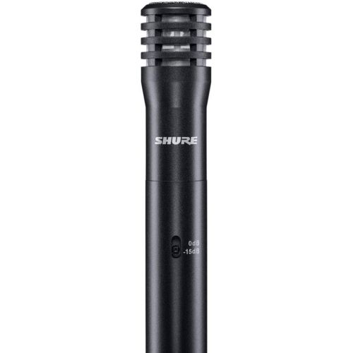  Shure SM137 Cardioid Instrument Condenser Probe Microphone with Thin Diaphragm, Class-A Preamplifier, 15db Pad for Performance Consistency, Low Self-Noise, Plus Mic Clip and Zipper