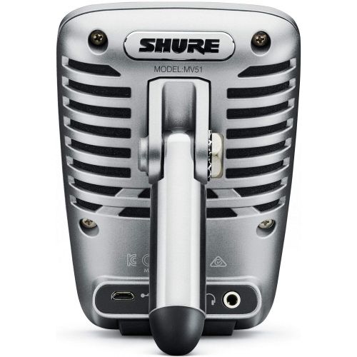  [아마존베스트]Shure MV51 Digital Large-Diaphragm Condenser Microphone + USB, Lightning & USB-C Cable