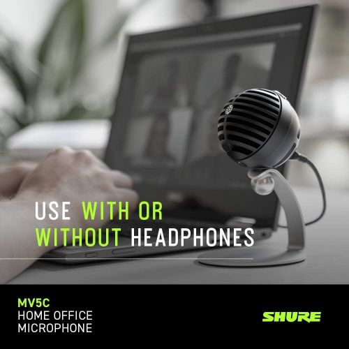  [아마존베스트]Shure MV5C Home Office Microphone, Conferencing Microphone for Mac & PC, Crystal Clear Voice & Call, Durable & Portable Design, Quick & Easy Setup, Works with Team, Zoom & Others -