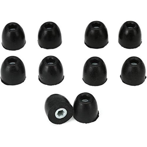  [아마존베스트]Shure EABKF1-10M Foam Ear Tips for SE Earbuds - Black, Medium, Pack of 10
