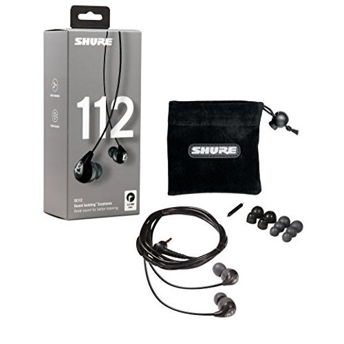 Shure SE112-GR Sound Isolating Earphones with Single Dynamic MicroDriver