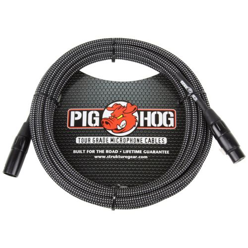  Shure BETA 87A Supercardioid Condenser Microphone & Pig Hog Black & White Woven Mic Cable, 20ft XLR - Bundle