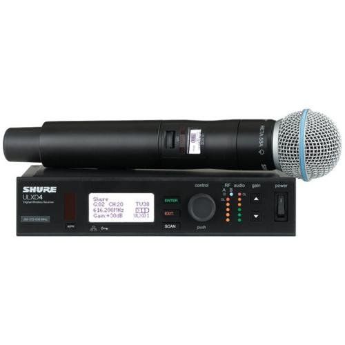  Shure ULXD2 Digital Handheld Wireless Transmitter with Beta 58A Microphone