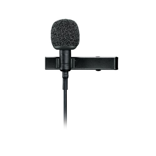  Shure MVL Omnidirectional Condenser Lavalier Microphone [18 (3.5mm)] + Windscreen, Tie-Clip, Mount and Carrying Pouch