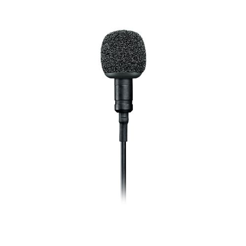  Shure MVL Omnidirectional Condenser Lavalier Microphone [18 (3.5mm)] + Windscreen, Tie-Clip, Mount and Carrying Pouch