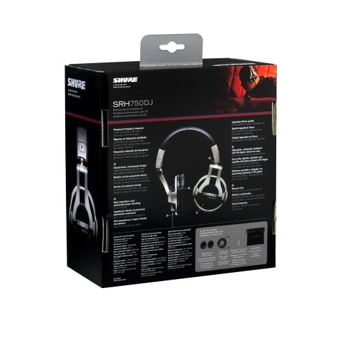  Shure SRH750DJ Professional Quality DJ Headphones (Gold)