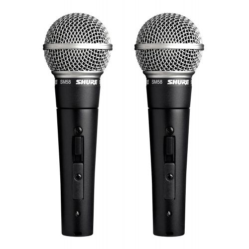  Shure SM58S Professional Vocal Microphone wOnOff Switch (2 Pack)