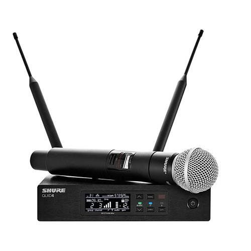  Shure QLXD24 Wireless Microphone System, H50 534-598 MHz, Includes QLXD4 Digital Wireless Receiver, QLXD2 Handheld Transmitter, SM58 Cartridge