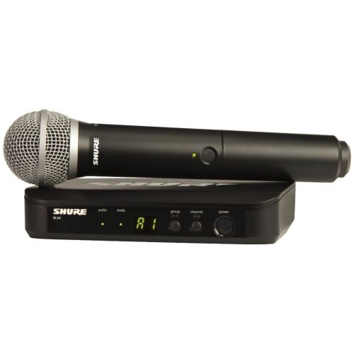  Shure BLX24PG58 H10 FREQ PG58 Vocal Wireless System wBLX4 Receiver and HH PG58 Mic