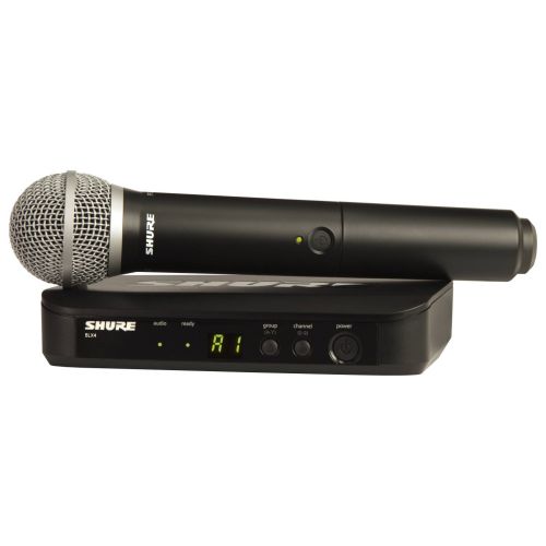  Shure BLX24PG58 H10 FREQ PG58 Vocal Wireless System wBLX4 Receiver and HH PG58 Mic