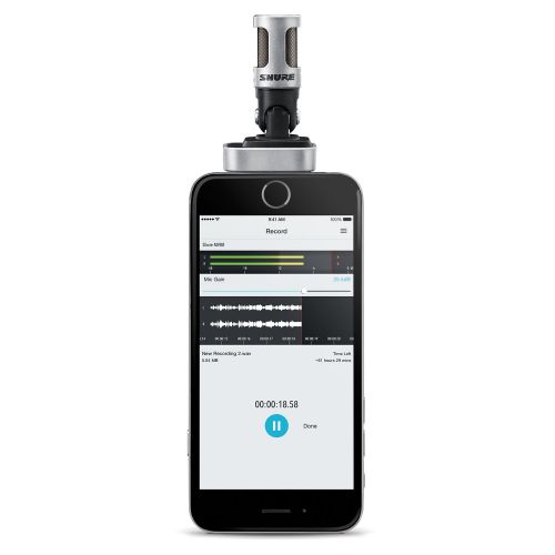  Shure MV88 iOS Digital Stereo Condenser Microphone w Rycote Windjammer Windscreen - Bundle