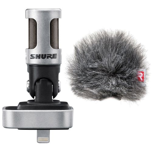  Shure MV88 iOS Digital Stereo Condenser Microphone w Rycote Windjammer Windscreen - Bundle