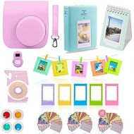 [아마존베스트]Shutter Fujifilm Instax Mini 9 or Mini 8 Camera Accessories Bundle 11 PC Gift kit Set Includes Pink Instax Case + Strap, 2 Fuji Albums, Filters, Selfie Lens, Hanging + Creative Frames, 60