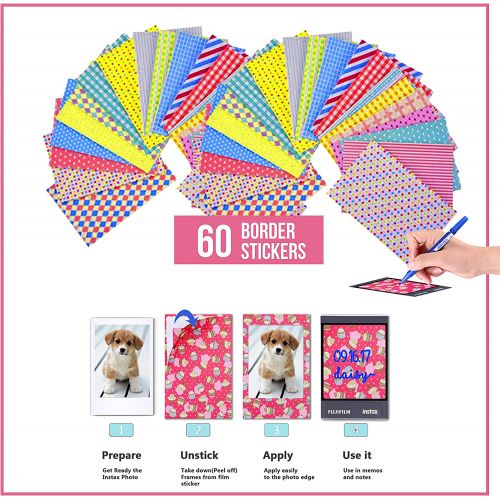  [아마존베스트]Shutter Fujifilm Instax Mini 9 or Mini 8 Camera Accessories Bundle 11 PC Gift kit Set Includes Pink Instax Case + Strap, 2 Fuji Albums, Filters, Selfie Lens, Hanging + Creative Frames, 60