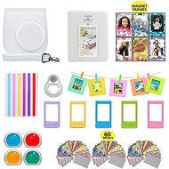 Shutter Fujifilm Instax Mini 11,Ice White Camera Accessories Bundle, Set Includes: Camera Case with Strap, 1 Album, 4 Color Filters, Selfie Lens, 6 Magnets + 10 Hanging + Creative Frames,