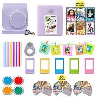 Shutter Fujifilm Instax Mini 11, Lilac Purple Camera Accessories Bundle, Set Includes: Camera Case with Strap, 1 Album, 4 Color Filters, Selfie Lens, 6 Magnets + 10 Hanging + Creative Fram