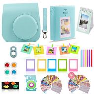 Shutter Fujifilm Instax Mini 9 Camera Accessories Bundle, ICE Blue Instax Mini Case, 14 PC Kit Includes: 2 Photo Albums, Color Filter, Selfie Lens, Magnets + Hanging + Creative Frames, 60