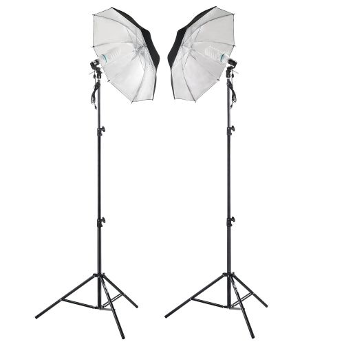  2818 Shutter Starz Professional Photography Studio 2 x 65 Watts Lighting Umbrella Kit