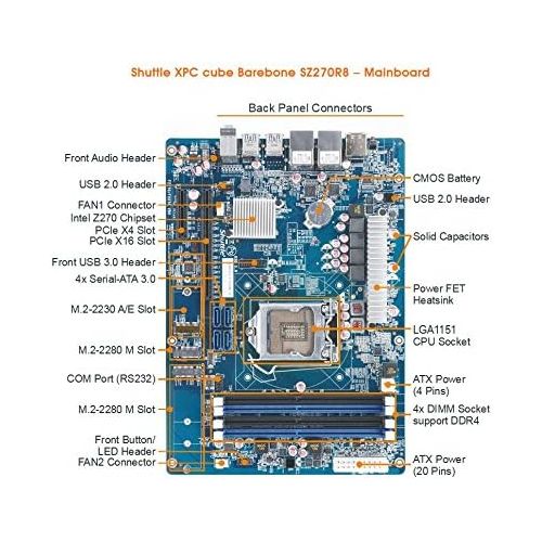  Shuttle XPC Gaming Cube SZ270R9, Intel KabylakeSkylake Z270 LGA1151 i3i5i7, Max 64GB DDR4, PCI-E x16x4, 500W PSU