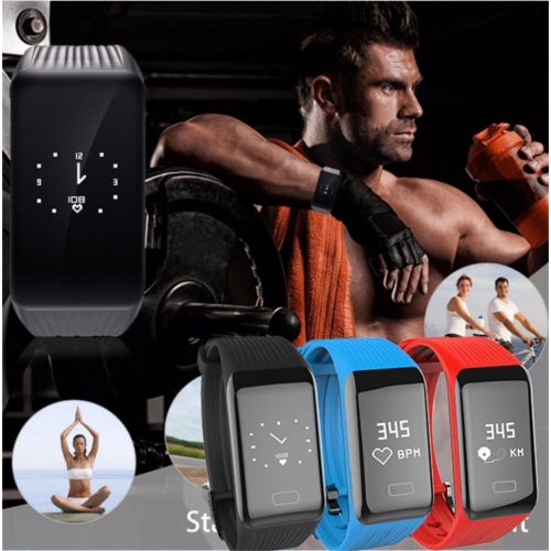  Shuwe Fitness Tracker,Y1 Fitness Blood Pressure Oxygen Heart Rate Monitor Smart Watch Band Bracelet for Android & iOS