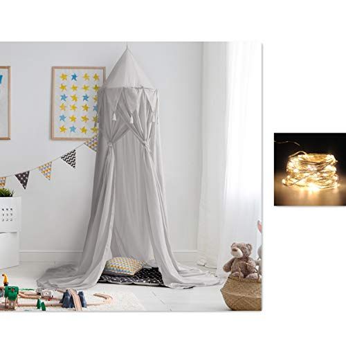  [아마존베스트]Shyneer Bed Canopy Round Dome,Mosquito Net,Crib Canopy Bed Canopy for Kid‘s Reading Room,Nursery Decorations,Bedroom Decoration (Chiffon Bed Canopy-WhiteNew!)