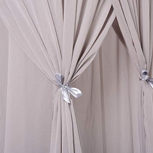  [아마존베스트]Shyneer Bed Canopy Round Dome,Mosquito Net,Crib Canopy Bed Canopy for Kid‘s Reading Room,Nursery Decorations,Bedroom Decoration (Chiffon Bed Canopy-WhiteNew!)