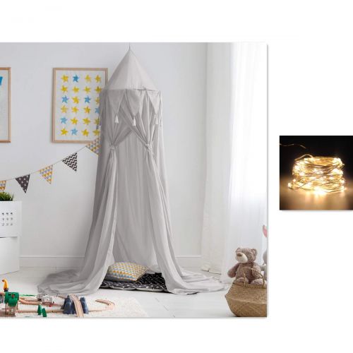  [아마존베스트]Shyneer Bed Canopy Round Dome,Mosquito Net,Crib Canopy Bed Canopy for Kid‘s Reading Room,Nursery Decorations,Bedroom Decoration (Chiffon Bed Canopy-WhiteNew!)