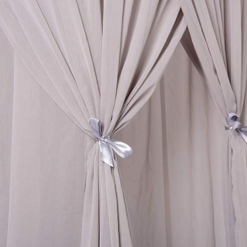  [아마존베스트]Shyneer Bed Canopy Round Dome,Mosquito Net,Crib Canopy Bed Canopy for Kid‘s Reading Room,Nursery Decorations,Bedroom Decoration (Chiffon Bed Canopy-WhiteNew!)