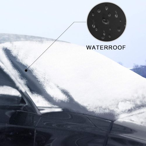  Shynerk Magnetic Edges Car Snow Cover, Frost Car Windshield Snow Cover, Frost Guard Protector, Ice Cover, Car Windsheild Sun Shade, Waterproof Windshield Protector Car/Truck/SUV 82