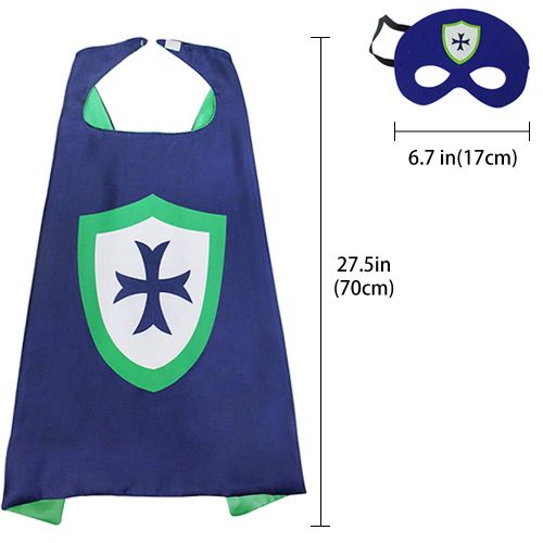  SiPoMan Kids Superhero Cape and Mask for Boys Girls Halloween Party Dress-Up Costume Set