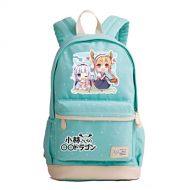 Siawasey Anime Miss Kobayashis Dragon Maid Canvas Cute Backpack Rucksacks Shoulder School Bag Laptop Daypack (Green8)