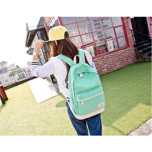  Siawasey Anime Miss Kobayashis Dragon Maid Canvas Cute Backpack Rucksacks Shoulder School Bag Laptop Daypack (Green8)