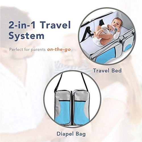  Sibake 3-in-1 Universal Infant Travel Tote: Portable Bassinet Crib, Changing Station, and Diaper Bag for...