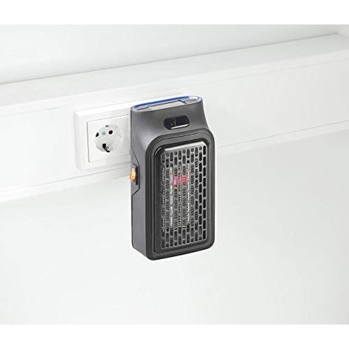  Sichler Haushaltsgerate Steckdosenheizer: Mini-Steckdosen-Heizluefter mit Timer & Fernbedienung, 2-stufig, 500 W (Mini Heizer)