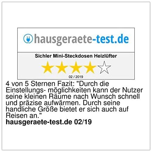  Sichler Haushaltsgerate Steckdosenheizer: Mini-Steckdosen-Heizluefter mit Timer & Fernbedienung, 2-stufig, 500 W (Mini Heizer)