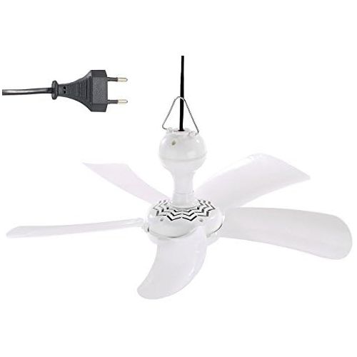  [아마존베스트]Sichler Haushaltsgerate Mini Ceiling Fan: VT-141.D Mobile Ceiling Fan with Hanger, 41 cm, 9 W (Ceiling Fan with Plug)